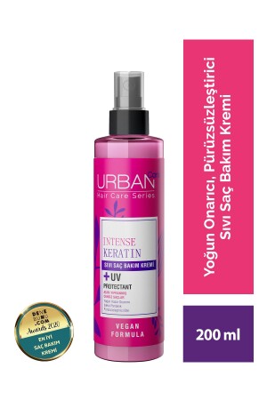 Intense Keratin Special Liquid Hair Care Cream for Excessively Damaged, Lifeless Hair-vegan-200 ml - Urban Care