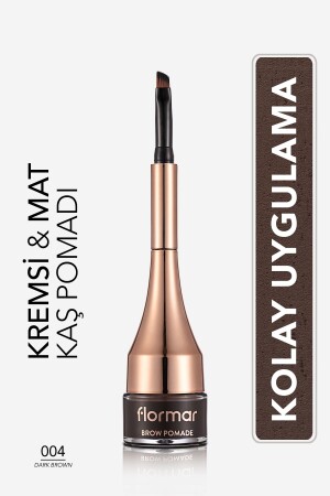 Intensely Pigmented Permanent Eyebrow Pomade - Brow Pomade - 004 Dark Brown - 8690604572212 - Flormar