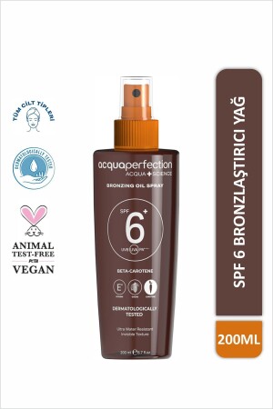 Intensive Bronzing Oil 200ml SPF 6 Protected Cocoa Carotene Oil Moisturizing Effective - Acqua Perfection