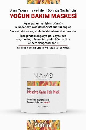 Intensive Care Yıpranmış Saçlar Için Onarıcı Yoğun Bakım Saç Maskesi - Navo Professional Hair Care