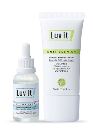 Intensive Moisturizing Serum Centella Extract Blemish Cream Moisturizing and Anti-Blemish 2-Piece Skin Care Set LUVIT105 - Luv it!