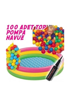 İntex Play Pool Inflatable Base 100 Balls + Pump M-42231 - Intex