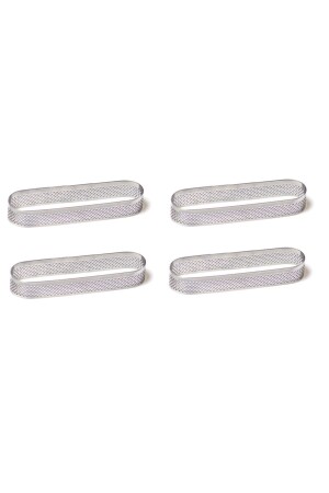 Intime - Perforated Tart Mold - Oval Set of 4 - 12x3,5 Cm OVL-65416 - intime endüstriyel mutfak