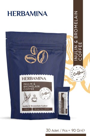 INULIN & BROMELAIN COFFEE 3grx30 - 90gr - Herbamina