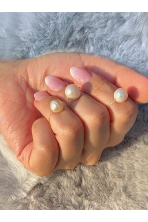 Invisible Finger Charm Set of 3 Set 1 Transparent Invisible Flexible Real Pearl Ring 10 Mm - Ikhygaia