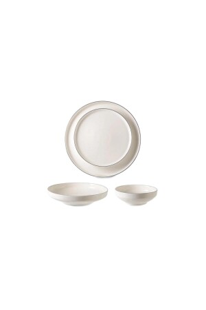 Ipek Toledo Platinum 24 Piece Dinner Set 01IPK IPF621PLT - İpek