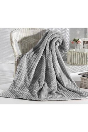 Ipeksoft Tomurcuk Double Mink Blanket 200x220 Gray - Aksu