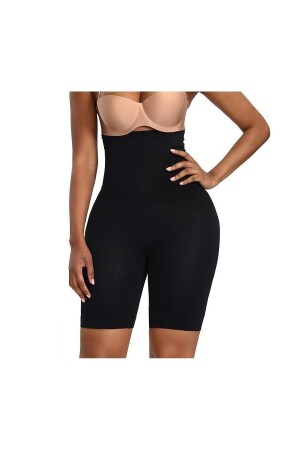 Irina Lower Leg Effect Cuffed Sports Corset Extra Tight Black Color - Mistirik