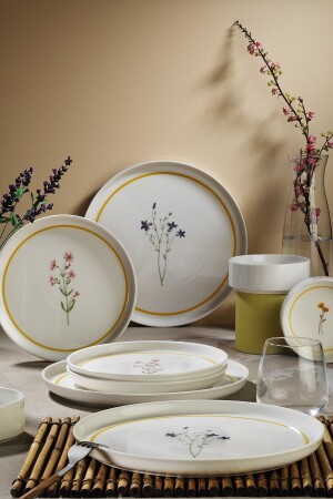 Iris 18 Piece Food and Presentation Set GBSBLB18Y1E29550 - Güral Porselen