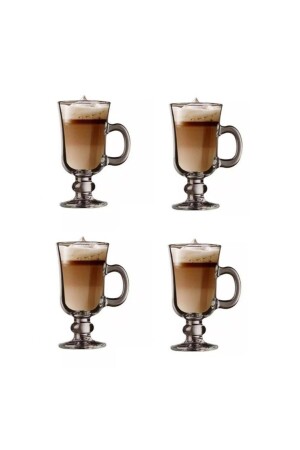 Irish Latte - Chocolate Glass 4' Cup with Cup Fma074552 - Paşabahçe