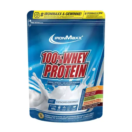 Ironmaxx 100% Whey Protein (500 g, Pistachio coconut) - Ironmaxx