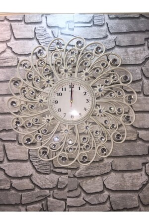 'iş-sat' Large Size Stone Living Room Type Modern Wall Clock (New Model) İŞSAT-540BTYY - QUARTZ