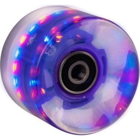 Işıklı Penny Board Tekerleği 60 x 45 mm, ABEC 7 rulmanlı - Mor - Worker