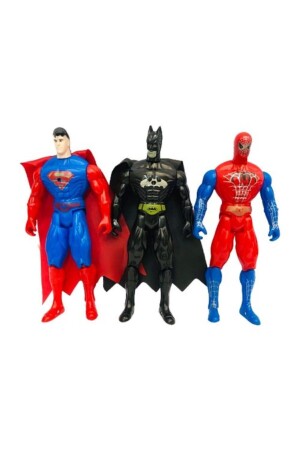 Işıklı Spider-man Superman Batman 3'lü Kahraman Figür - Spiderman