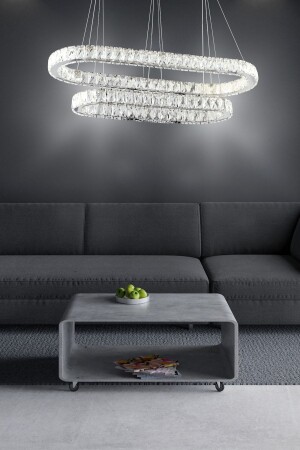 Işıltı Special Series Pendant Lamp Crystal Chandelier - Round Stone Chandelier - Living Room - Bedroom - Kitchen - Hall - AYDINHOMELİGHT