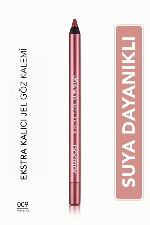 Işıltılı Kalıcı Göz Kalemi (PEMBE) - Extreme Tattoo Gel Pencil - 009 Pink Star - 8682536041164 255372 - Flormar