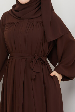 islamic hijab abaya yoke gathered medina silk full hijab - Serra Moda