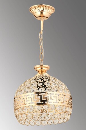 Island Chandelier Octagon Single Gold Chandelier 15 cm - Ada Avize