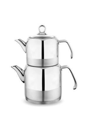 Island Teekannen-Set aus Metall (groß) – 4-teilig – Inox 1S002-15001-INX03 - Schafer