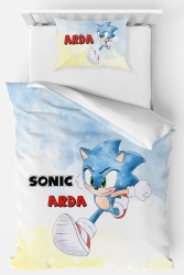 Isme Özel Tek Kişilik Mikro Saten Nevresim Takımı Sonic tknevrs-sonic - Homamia