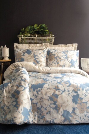 Issimo Home Deco Rose Cotton Satin Duvet Cover Set Double 8699379350438 - İssimo Home