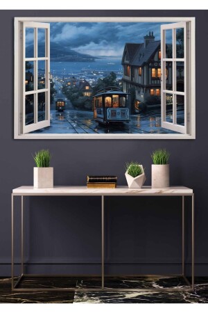 Istanbul Illustrated Wall Decoration Canvas Painting Istn-57-113 stvr249 - Genel Markalar