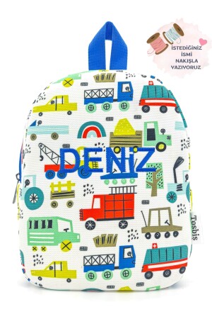 [ Istediğiniz Ismi Yazıyoruz ] Trafik 0-8 Yaş Çocuk Sırt Çantası- Anaokulu-kreş Sırt Çantası - Tosbiş