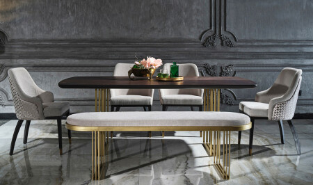 Italian Dining Table Set - Cadde Yıldız