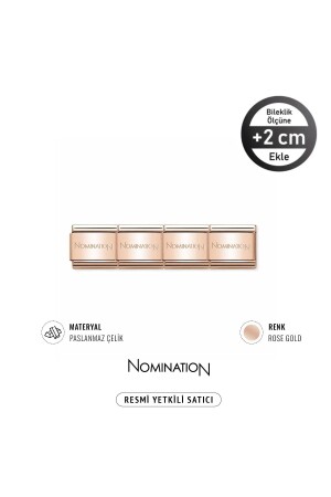 Italy Composable Classic Stainless Steel Bracelet Rose Gold Color Simple Set of 4 - Nomination