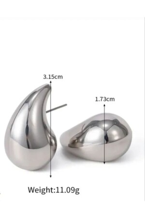 Italienisches Bottega-Tropfenmodell, PVD-Beschichtung, Gewicht 4. 40 Gramm (3. 7cm/31mm) Ohrring001 - Parmoda