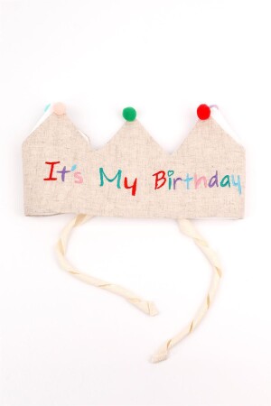 Its My Birthday Written Hair Band with Multi-Colored Pompom - Le Mabelle