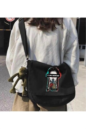 Its Only Wednesday Messenger Bag Onlyyy Unisex Black Messenger Bag 575462352122111 - Touz Moda