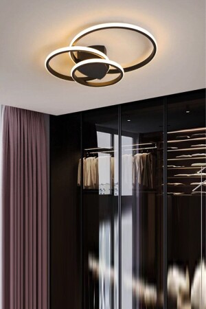 Ivan Modern Design Black Color Living Room Kitchen Hall White LED 3-Piece Chandelier - Fer Avize