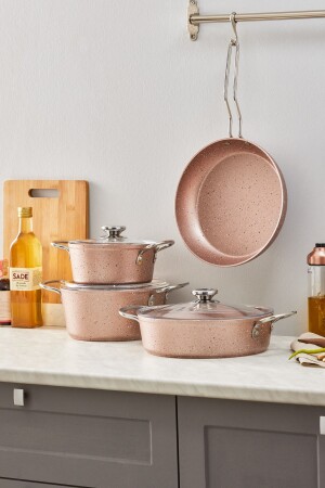 Ivy Biogranit 7 Piece Cookware Set Rose 153. 03. 08. 2711 - Karaca
