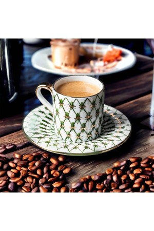 Ivy Porcelain Hand Painted Turkish Coffee Espresso Cup NS-IV-901 - NADY STUDIO