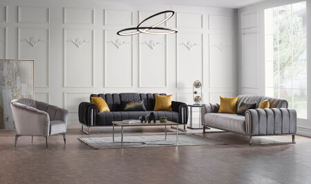 Izel Sofa Set Metal Case - Cadde Yıldız