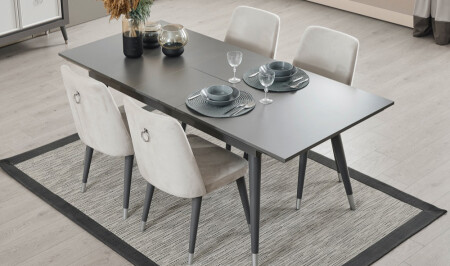 Izmit Gray Table Set - Cadde Yıldız