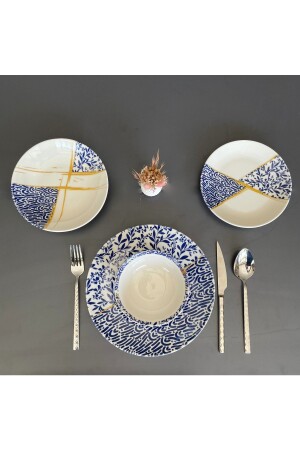 Iznik 24-teiliges Tafelservice aus Porzellan für 6 Personen TYC00553241466 - Davet