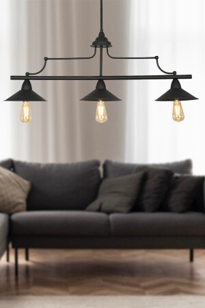 Izzy 3 Row Pendant Lamp Modern Young Room Kitchen Living Room Chandelier 4016-03S-B - Apliqa