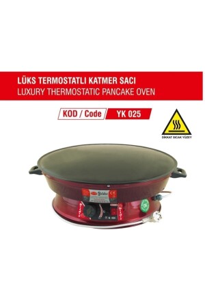 J-181 Yk-25 2000w Electric Luxury Thermostat 50 Cm Bread, Pancake, Pastry And Katmer Sheet YK-025 - YILDIZ