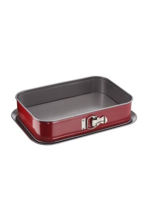J1640514 Delibake 36x24 Cm Kelepçeli Kırmızı Kek Dikdörten Kalıbı - 2100104743 3168430274983 - TEFAL
