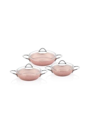 J245 Granite Pan Set Steel Handle K-528 ZÜCC68364 - Özkent