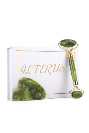 Jade Face and Jade Heart Gua Sha Massage Stone Premium Set ilterus131023 - İLTERUS
