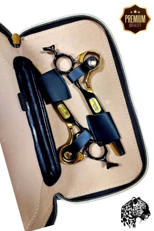 Jaguar Hair Cutting Scissors Set with Leather Case Professional Barber Hairdresser Set 6 Inch XLJ51 - Jaguar