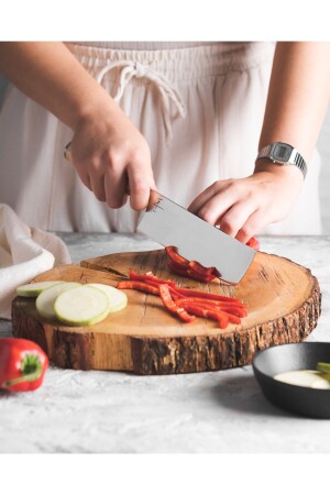 Japanese Design Nakiri Vegetable Chopping Knife - Stainless Steel - 16 Cm ZA010016 - Zaika