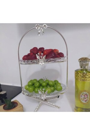 Japanese Rose Double-Decker Presentation Set Silver Color Presentation Set - İmren Collection