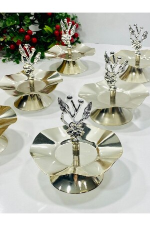 Japanese Rose Silver 6 Pieces Turkish Delight Bowl, Serving, Treats, Coffee Side. TYC00306048577 - JINDARLIFE