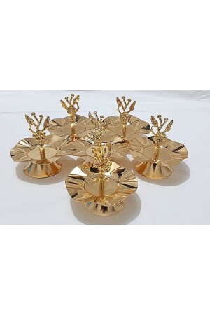 Japanese Rose Turkish Delight Bowl - Presentation - Treat Gold Coffee, 6 Pieces - Genel Markalar