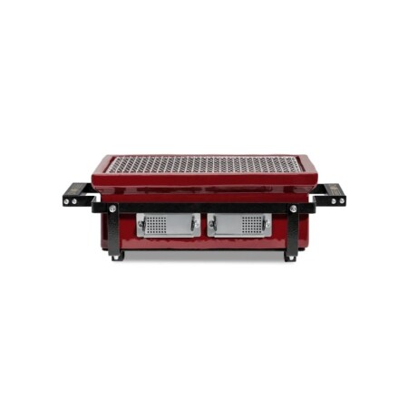 Japanese tabletop barbecue Kamado BONO Hibachi EVO SQUARE, dark red - Kamado BONO