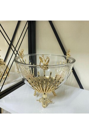 Japanische Rose Salatschüssel Präsentation Gold SCHÜSSEL - İmren Collection
